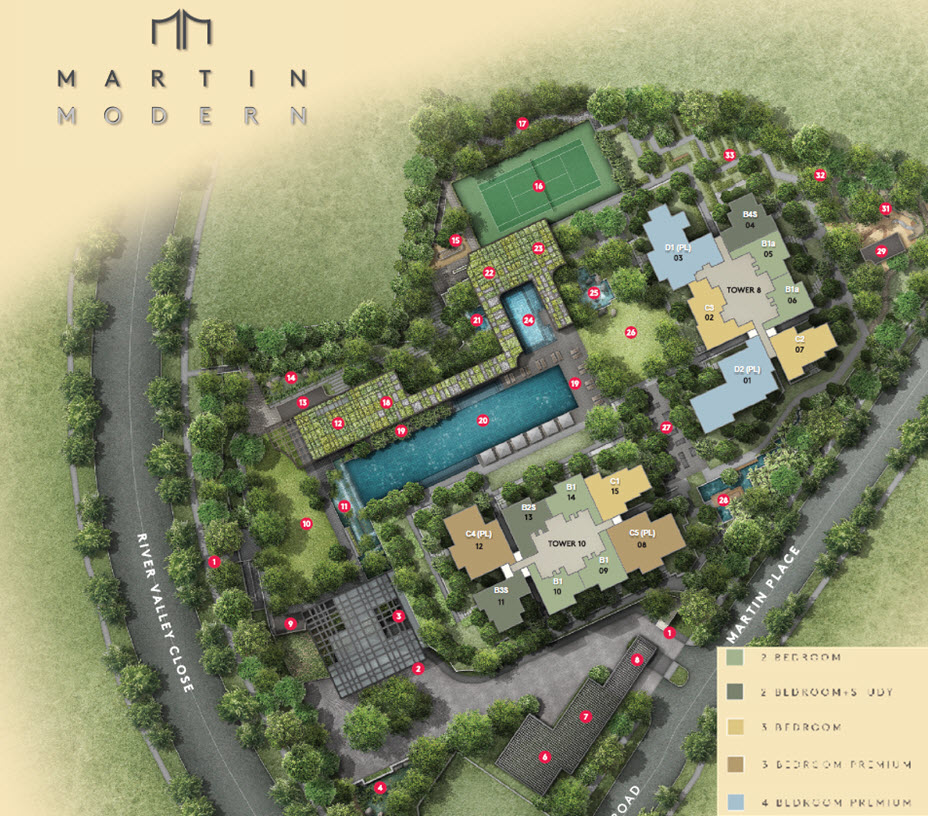 Martin Modern Site Plan with Facilities Martin Modern Site Plan with Facilities